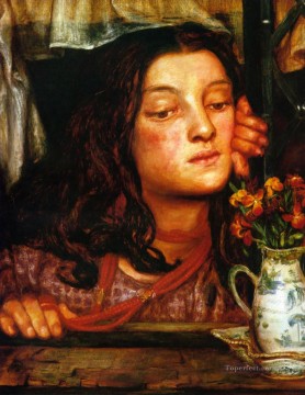  pre - Girl at a Lattice Pre Raphaelite Brotherhood Dante Gabriel Rossetti